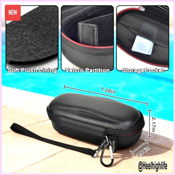 Amazon.com: ProCase Hard Shell Travel Sunglasses Organizer  Hard Shell Double Eyeglass Case with Adjustable Partition Travel Organizer